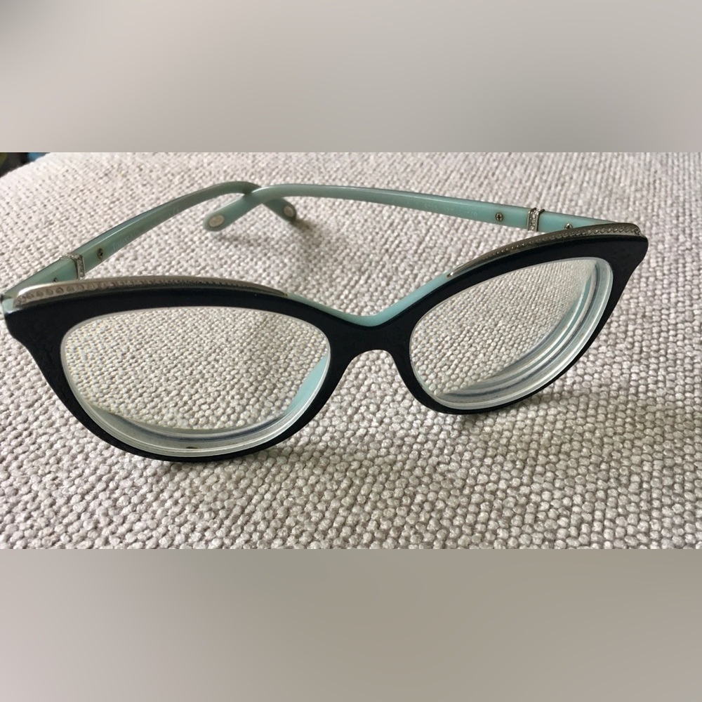 Tiffany & Co. TF 2147-B 8055 Crystals 52 Polished Black/Tiffany Blue